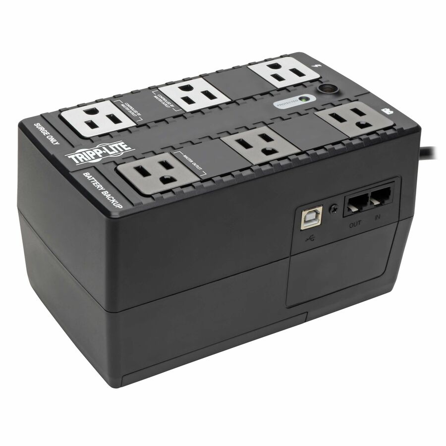 Eaton Tripp Lite Series 350VA 210W Standby UPS - 6 NEMA 5-15R Outlets, 120V, 50/60 Hz, 5-15P Plug, ENERGY STAR, Desktop/Wall