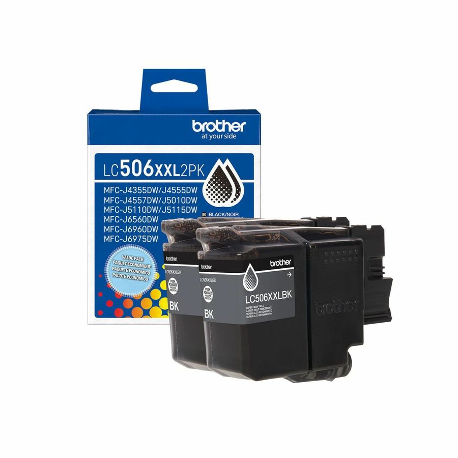 Brother Genuine LC506XXL 2PK Twin Pack of Super High Yield Black Ink Cartridges