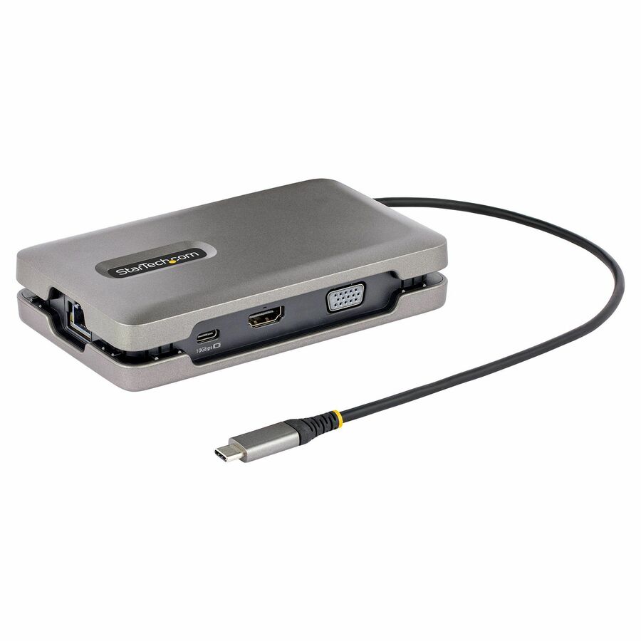 StarTech USB-C Multiport Adapter w/USB-C DP Alt Mode Video/4K HDMI/VGA, USB-C Dual Monitor Docking Station, Mini Dock/MST Hub, TAA