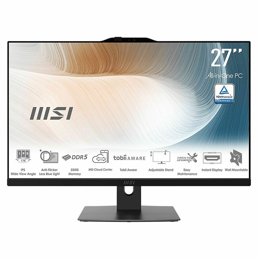 MSI Modern AM272P 1M-819US - All-in-One Computer - Intel Core Ultra 7 150U - 32 GB - 1 TB PCI Express NVMe SSD - 27" Full HD IPS Display - Desktop - Black - W11 - 1Y Warranty