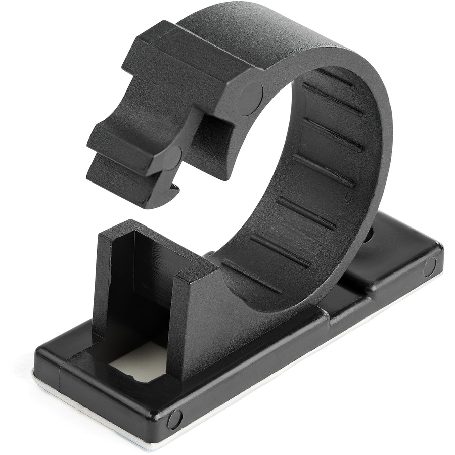 StarTech 100 Self Adhesive Cable Management Clips, Ethernet/Network Cable/Office Desk Cord Organizer, Sticky Wire Holder/Clamp, TAA