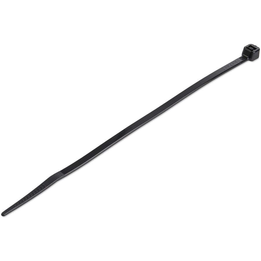 StarTech 6"(15cm) Cable Ties, 1-3/8"(39mm) Dia, 40lb(18kg) Tensile Strength, Nylon Self Locking Zip Ties, UL, 1000 Pack, Black, TAA