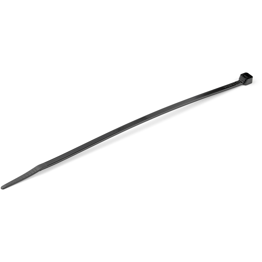 StarTech 8"(20cm) Cable Ties, 2-1/8"(55mm) Dia, 50lb(22kg) Tensile Strength, Nylon Self Locking Zip Ties, UL, 100 Pack, Black, TAA