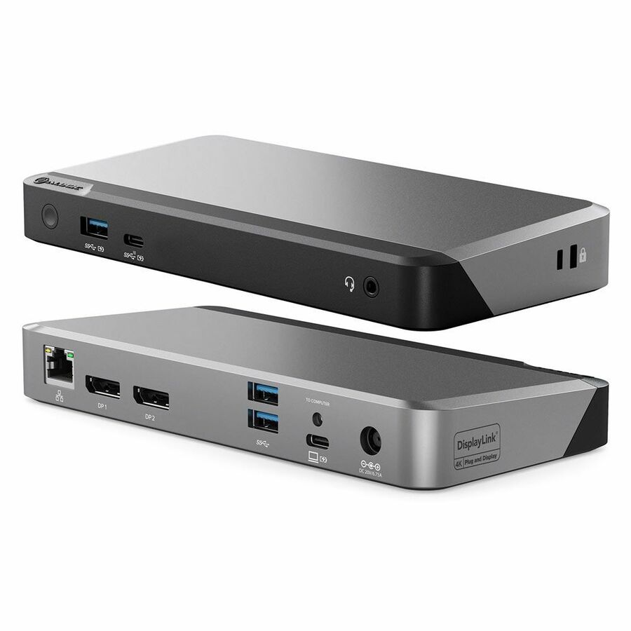 Alogic Universal Dock Dual Display Screen 4K docking station with 65W power delivery PD DP Alt Mode USB-C and USB-A devices