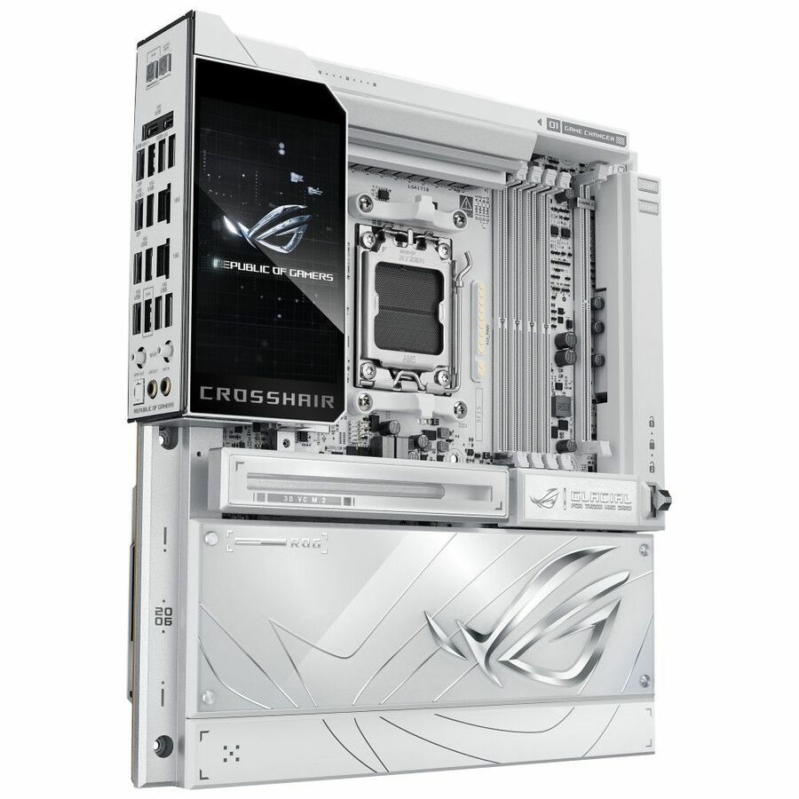 Asus ROG Crosshair X870E GLACIAL Gaming Desktop Motherboard - AMD X870E Chipset - Socket AM5 - Extended ATX
