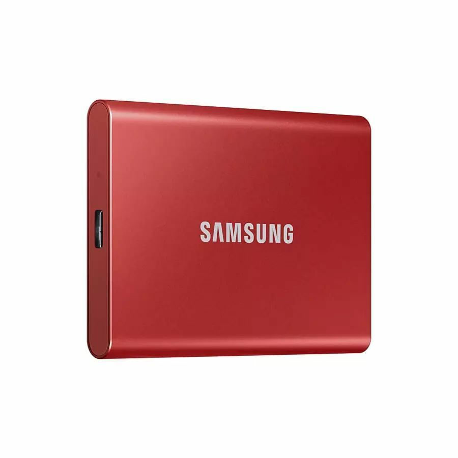 Samsung T7 MU-PC2T0R/AM 2 TB Portable Solid State Drive - External - PCI Express NVMe - Metallic Red