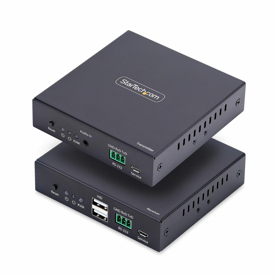 StarTech HDMI KVM Extender Over IP Network, 4K 60Hz, Driverless, HDMI and USB Over Ethernet/CAT6, AVoIP, Transmitter/Receiver Kit