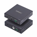 StarTech HDMI KVM Extender Over IP Network, 4K 60Hz, Driverless, HDMI and USB Over Ethernet/CAT6, AVoIP, Transmitter/Receiver Kit