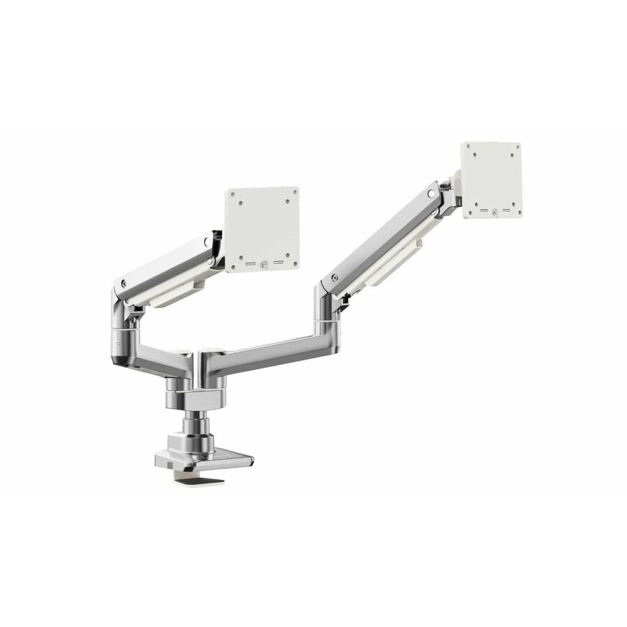 Alogic FLUX Mounting Arm for Monitor, Curved Screen Display, Flat Panel Display - Chrome, White