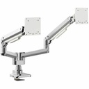Alogic FLUX Mounting Arm for Monitor, Curved Screen Display, Flat Panel Display - Chrome, White