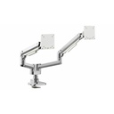 Alogic FLUX Mounting Arm for Monitor, Curved Screen Display, Flat Panel Display - Chrome, White