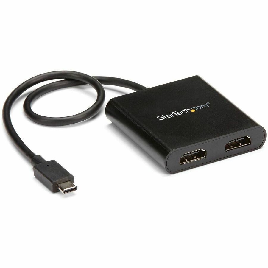 StarTech USB-C to Dual HDMI Adapter, USB Type-C Multi-Monitor MST Hub, Dual 4K 30Hz HDMI Laptop Display Extender/Splitter, Windows