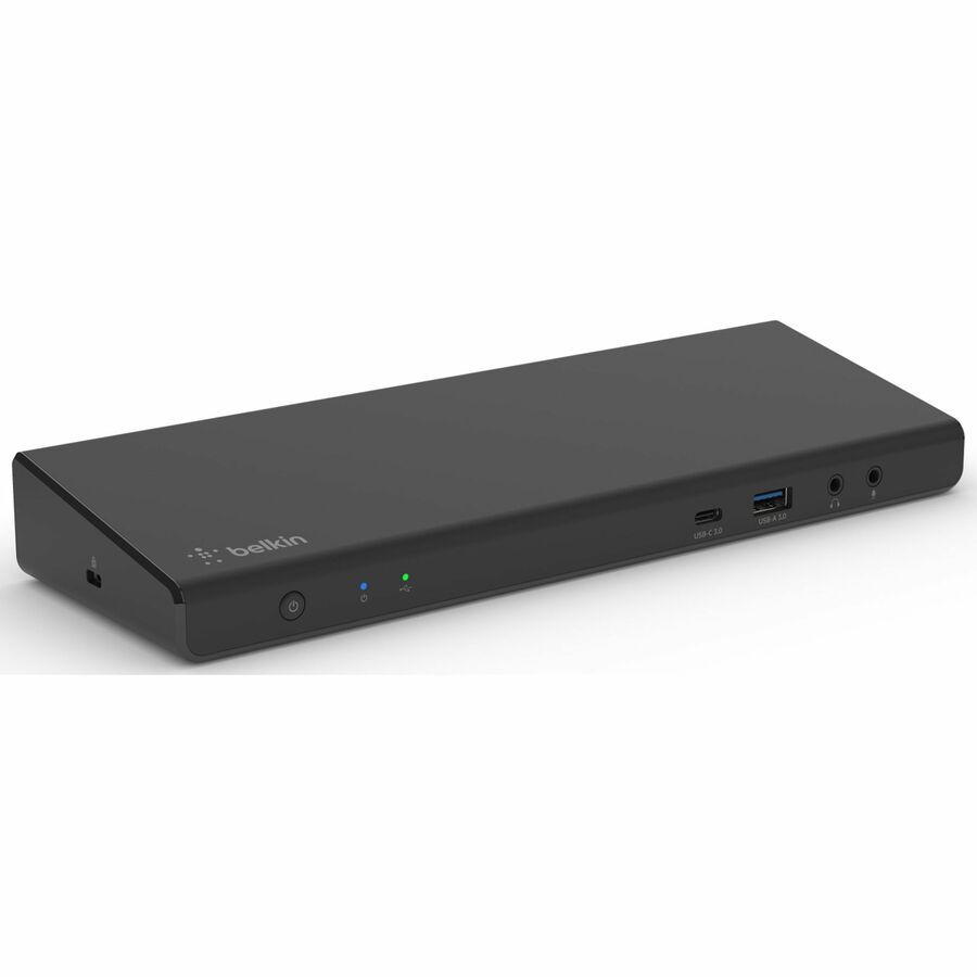 Belkin Universal 15-Port Triple Display USB-C Docking Station - 5 Gbps - 85W - 2xUSB-C, 5xUSB-A, 2xDP 3xHDMI, 1xEthernet, 2x3.5mm Audio - 4K - w/ USB-C Cable - Black