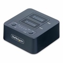 StarTech 1:1 M.2 NVMe Drive Duplicator, 90GBpm Standalone M.2 SSD Cloner/Copier, USB-C 3.2 20Gbps M.2 Dual-Bay Drive Docking Station