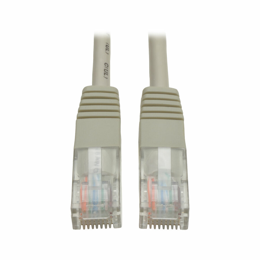 Eaton Tripp Lite Series Cat5e 350 MHz Molded (UTP) Ethernet Cable (RJ45 M/M), PoE - Gray, 25 ft. (7.62 m)
