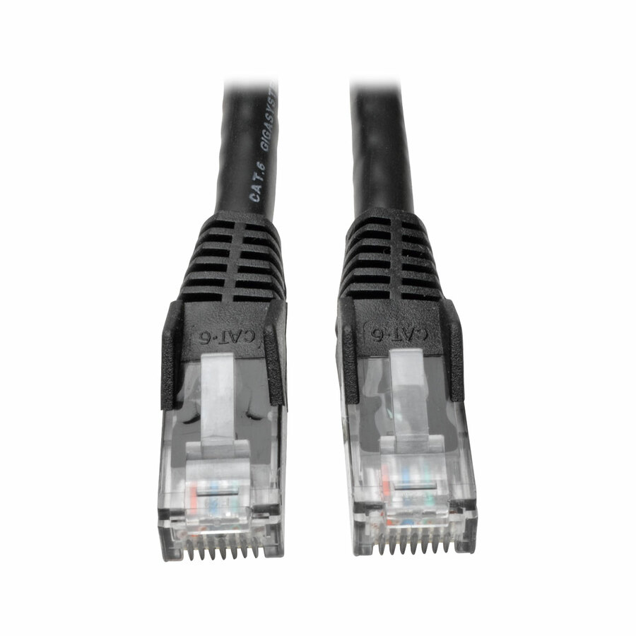 Tripp Lite by Eaton Cat6 Gigabit Snagless Molded (UTP) Ethernet Cable (RJ45 M/M) PoE Black 25 ft. (7.62 m)