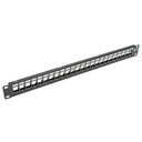 Tripp Lite by Eaton 24-Port 1U Rack-Mount Shielded Blank Keystone/Multimedia Patch Panel RJ45 Ethernet USB HDMI Cat5e/6