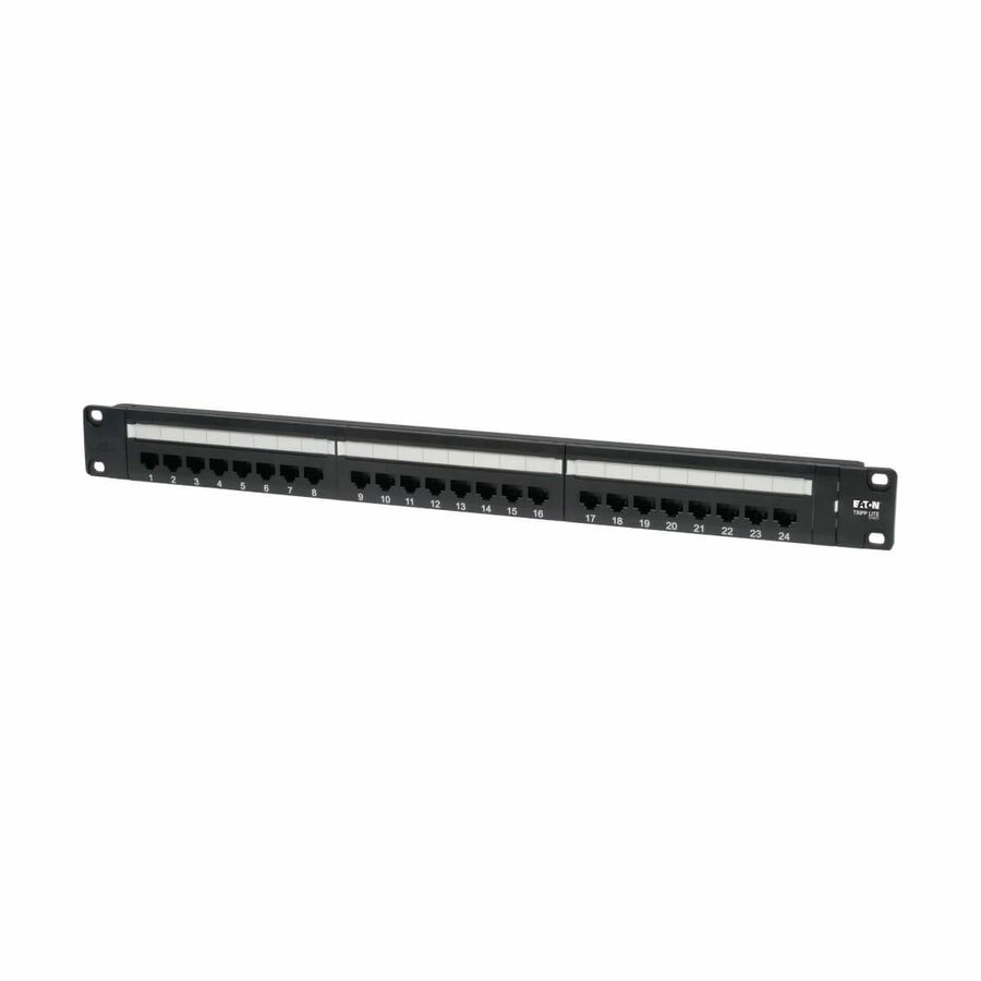 Tripp Lite by Eaton 24-Port Cat6 Cat5 Patch Panel Rackmount 110 Punch Down RJ45 Ethernet 1URM