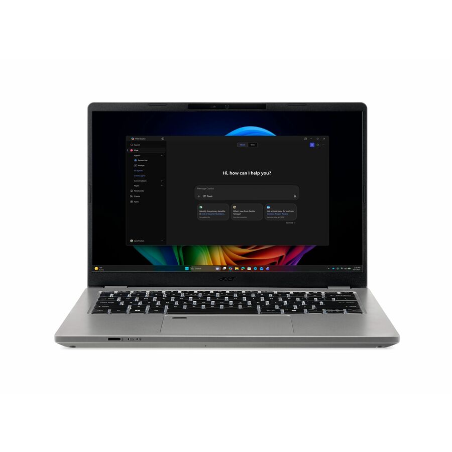 Acer TravelMate P4 14 AI TMP414-56 TMP414-56-54N2 14" Clamshell Copilot+ PC Notebook - WUXGA - 120 Hz - Intel Core Ultra 5 322 - 16 GB - 512 GB PCI Express NVMe 4.0 SSD - English (US) Keyboard - Iron