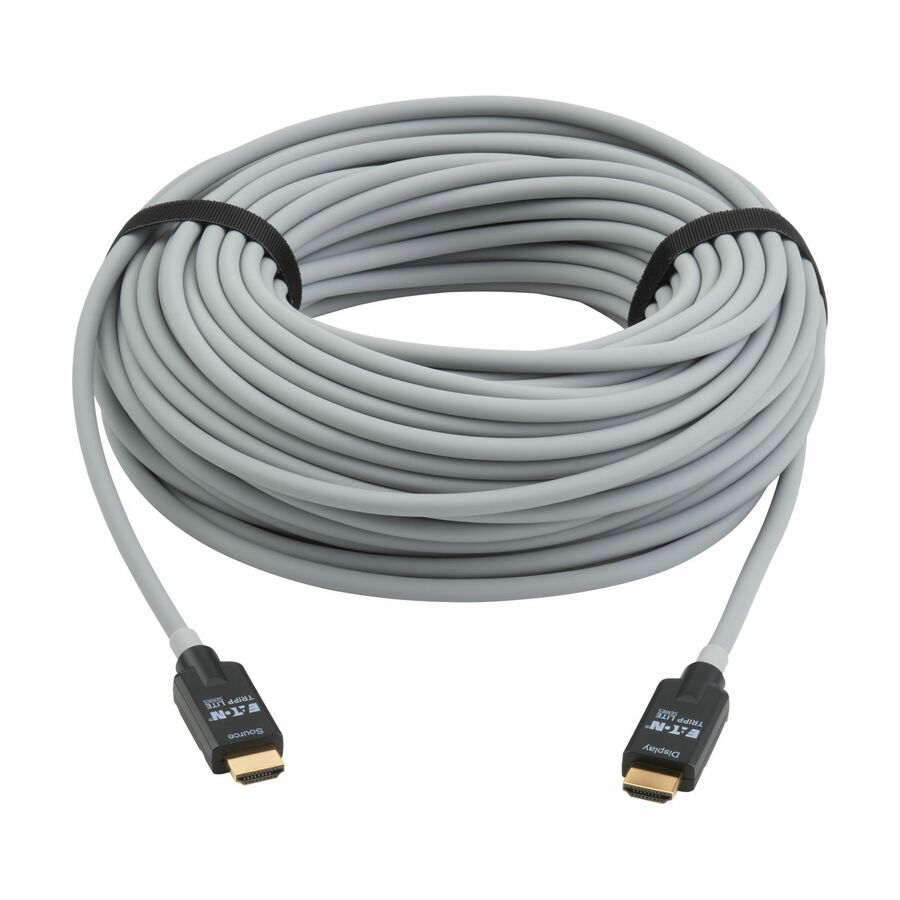 Eaton Tripp Lite series High-Speed Armored HDMI Fiber Active Optical Cable HDMI 2.1 8K 60 Hz 48 Gbps HDR M/M Black 40M