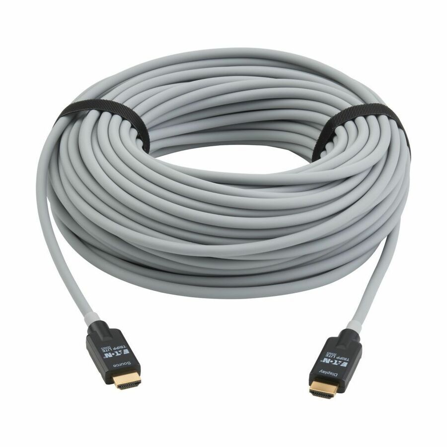 Eaton Tripp Lite series High-Speed Armored HDMI Fiber Active Optical Cable HDMI 2.1 8K 60 Hz 48 Gbps HDR M/M Black 30M