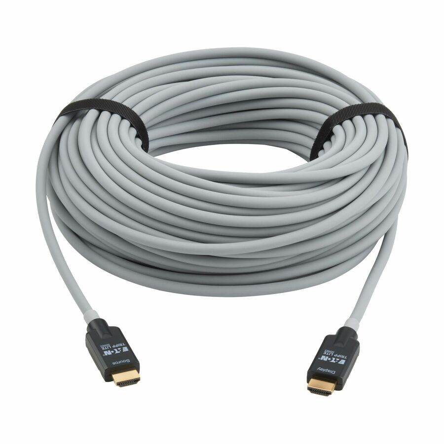 Eaton Tripp Lite series High-Speed Armored HDMI Fiber Active Optical Cable HDMI 2.1 8K 60 Hz 48 Gbps HDR M/M Black 50M