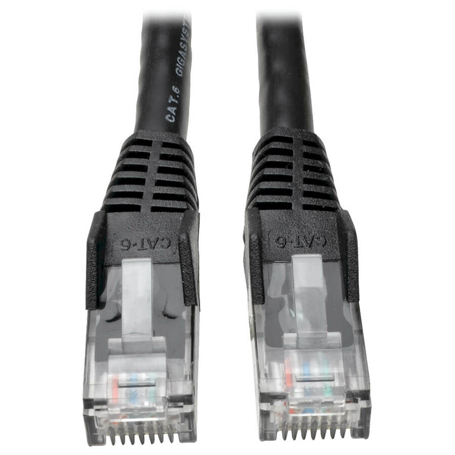 Tripp Lite by Eaton Cat6 Gigabit Snagless Molded (UTP) Ethernet Cable (RJ45 M/M) PoE Black 50 ft. (15.24 m)