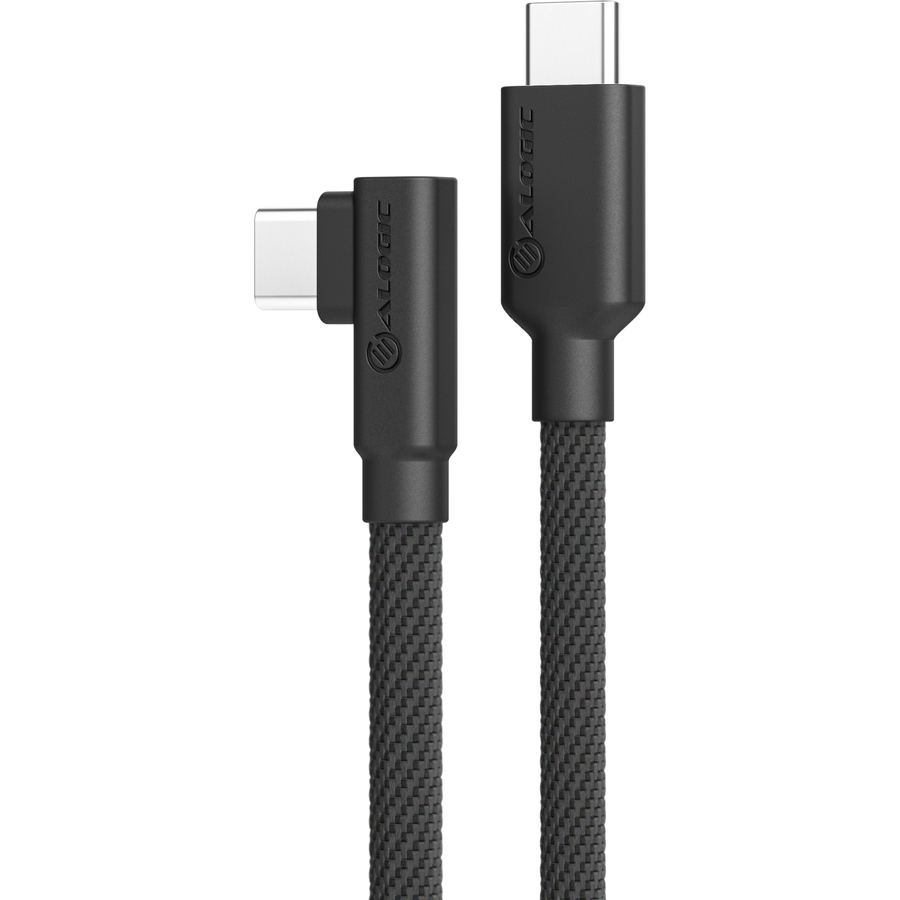 ALOGIC Elements Pro Right Angle USB-C to USB-C Cable - Male to Male - 2m - USB 2.0 - 5A - 480Mbps