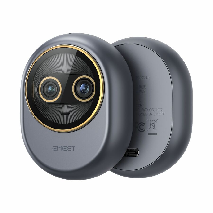 EMEET Piko Dual - Dual-lens Webcam with Ultrawide and Telephoto up to 11x zoom with remote control for calls, streaming and content creation, 3 MEMS Mics power 3 Voice Modes for Meeting or Streaming/recording with wider audio frequencies. Comes with USB-C Cable & C-A Adapter, and a Cute Privacy Cover, which can be attached to both front or back so you don't lose it, ideal for K-12 or people who love cute things.