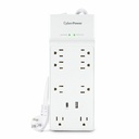 CyberPower CSP806UC18W Home and Office 8 - Outlet Surge Protector with 2400 J Surge Suppression