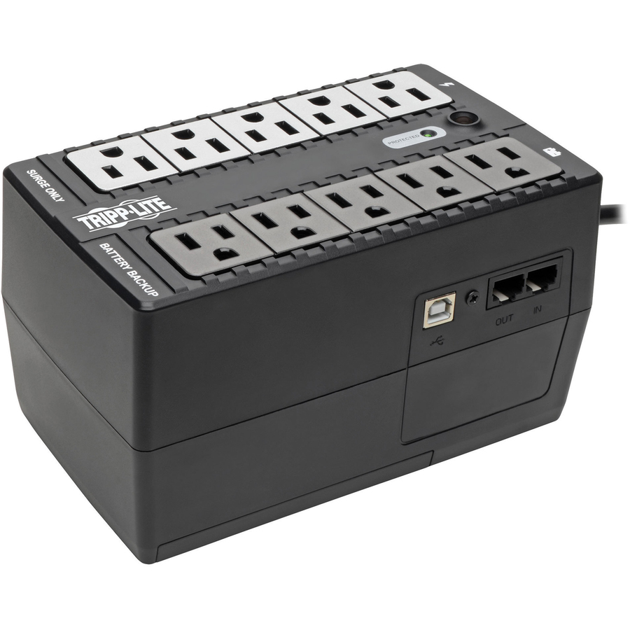 Tripp Lite by Eaton UPS 550VA 300W Standby UPS - 10 NEMA 5-15R Outlets 120V 50/60 Hz USB 5-15P Plug Desktop/Wall Mount