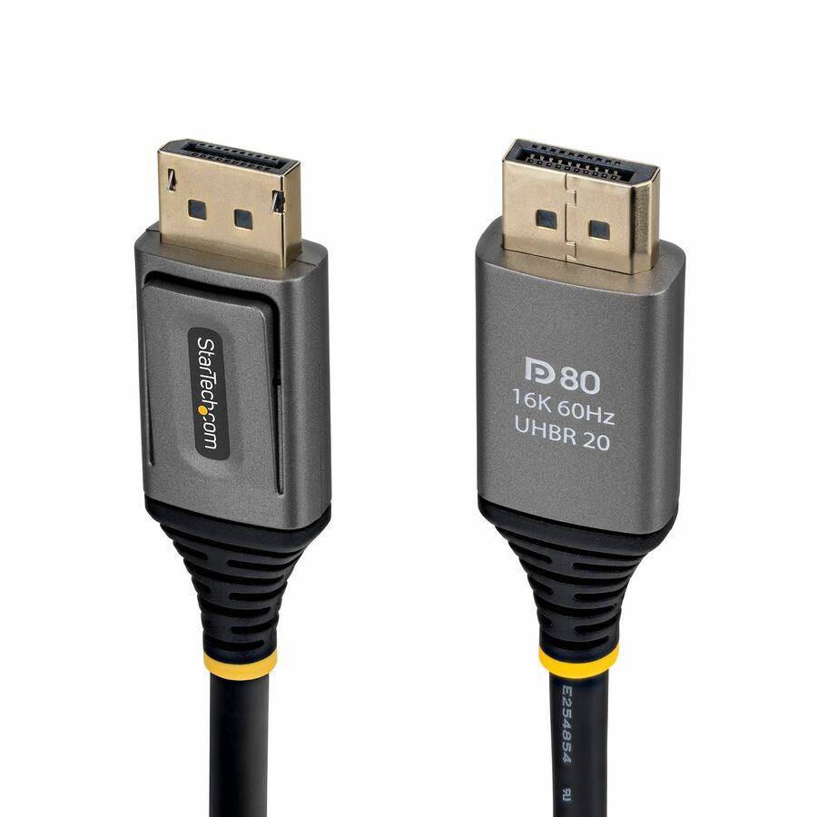 StarTech 5ft DisplayPort 2.1 Cable, VESA Certified DP80 DisplayPort Cable, 10K/8K 60Hz, 16K 60Hz/8K 240Hz w/DSC 1.2a, DP 2.1 Cord