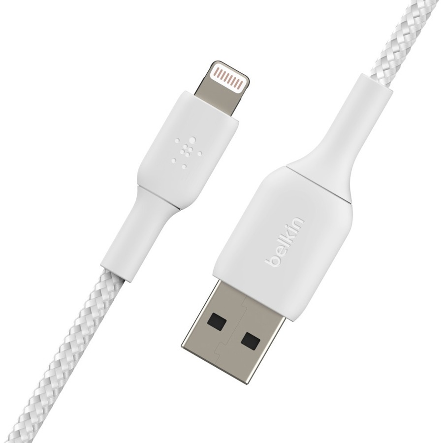 Belkin Braided Lightning to USB-A Cable (1m / 3.3ft, White)