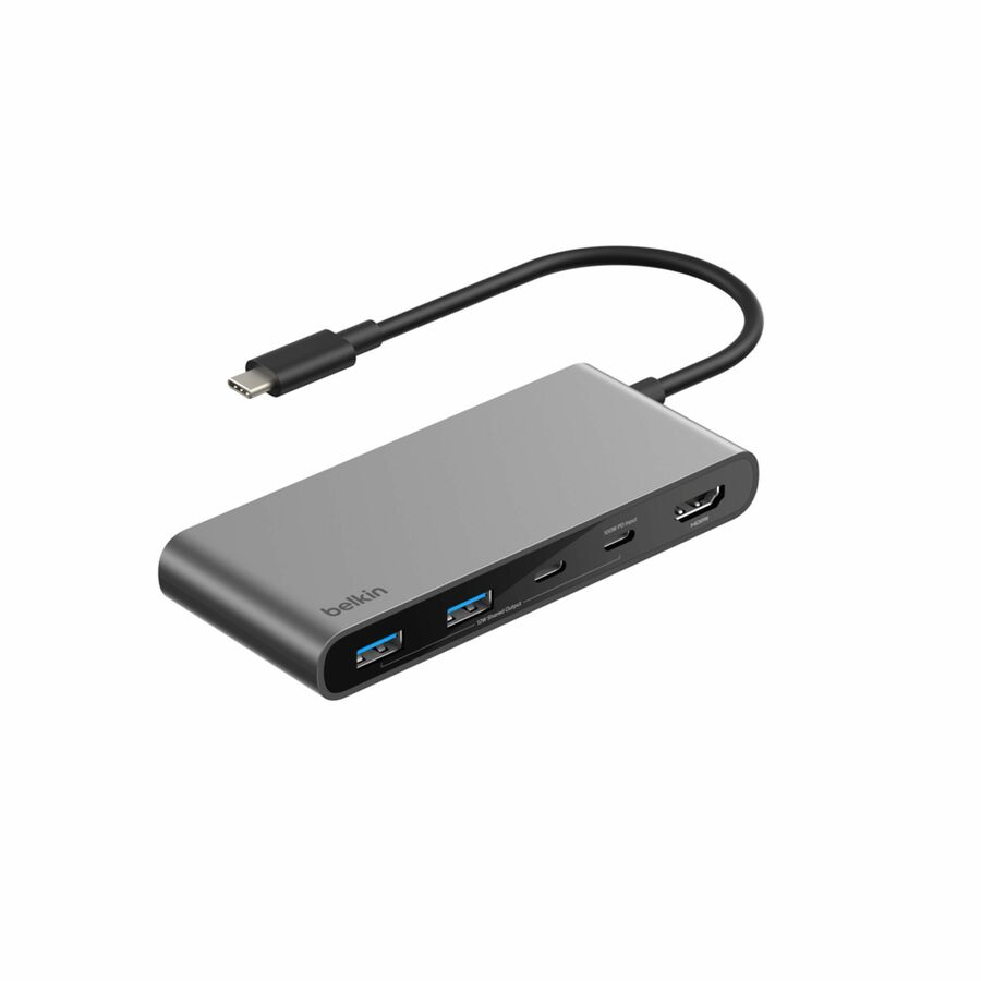 Belkin 7-Port USB-C Hub - USB-C to - 2xUSB-A, 2xUSB-C, 1x4K HDMI, 1xSD + 1xMicroSD Reader - Black