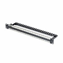 StarTech 48 Port 1U Blank Keystone Patch Panel with Cable Management Bar, Rackmount Cat6 Patch Panel for RJ45 STP Network Jacks