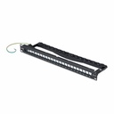 StarTech 24 Port 1U Blank Keystone Patch Panel with Cable Management Bar, Rackmount Cat6 Patch Panel for RJ45 STP Network Jacks