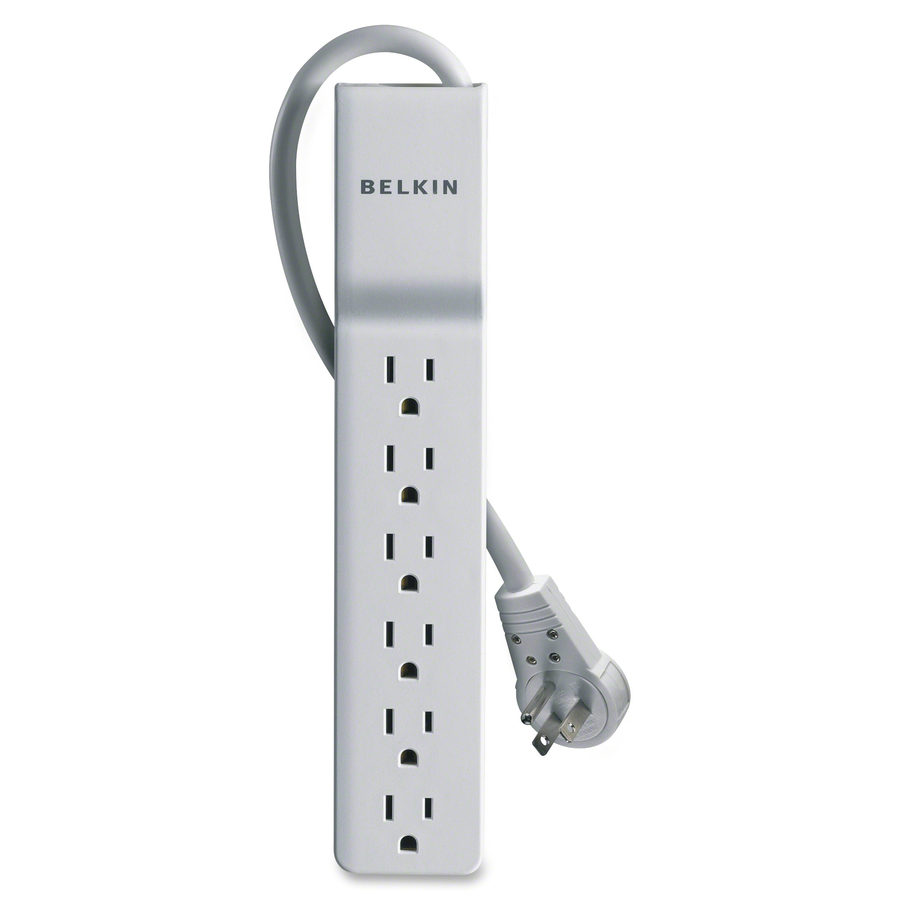 Belkin 6 Outlet Home/Office Surge Protector -Rotating plug - 8 foot cord - White -720 Joules