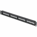 StarTech 24 Port 1U Blank Keystone Patch Panel, Rackmount Cat6 Patch Panel for RJ45 UTP Ethernet Network Jacks