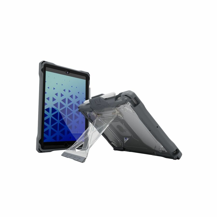 MAXCases Shield Extreme-X2 for iPad 9 10.2" w/Tamper Proof Bezel (Fits iPad 7/8/9) (Black Bezel-Gray Chromebook Case)