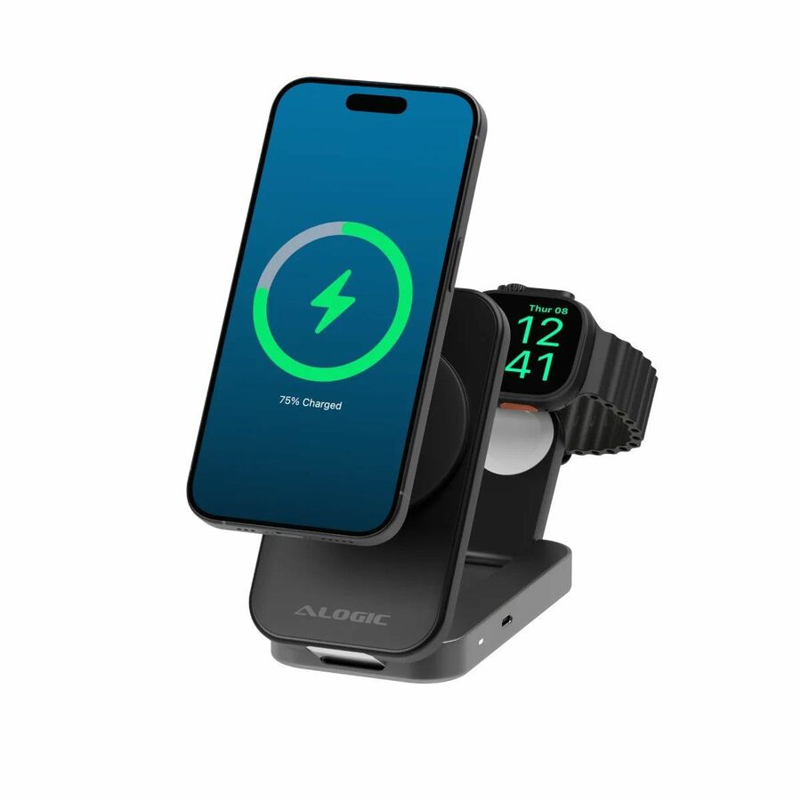 Alogic Flip 2-in-1 Qi2 Fast Wireless Charging Stand