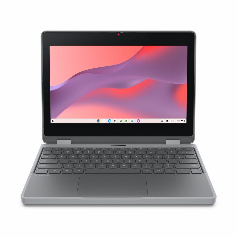 Lenovo Chromebook 500e Gen 5 M89 83TA0002US 11.6" Touchscreen Convertible 2 in 1 Chromebook - HD - 60 Hz - MediaTek - 4 GB - 64 GB Flash Memory - English (US) Keyboard - Luna Gray