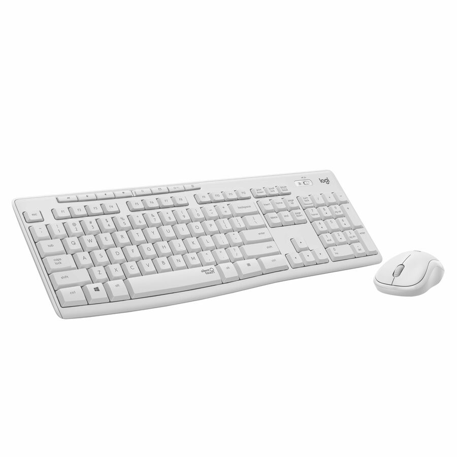 Logitech MK295 Silent Wireless Mouse & Keyboard Combo with SilentTouch Technology, Full Numpad, Off-white