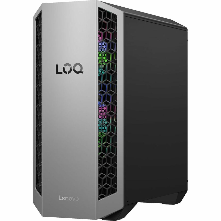Lenovo LOQ 26ADR10 91DF000UUS Gaming Desktop Computer - AMD Ryzen 7 8745HX - 32 GB - 1 TB SSD - Tower - Luna Gray, Eclipse Black