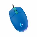 Logitech G203 Wired Gaming Mouse, 8,000 DPI, Rainbow Optical Effect LIGHTSYNC RGB, 6 Programmable Buttons, Blue