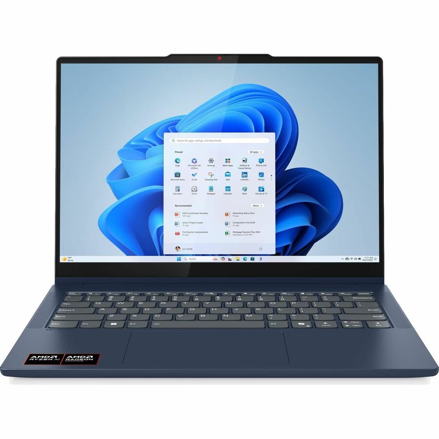 Lenovo IdeaPad 5 14AKP10 83KT001WUS 14" Touchscreen Convertible Copilot+ PC 2 in 1 Notebook - WUXGA - 60 Hz - AMD Ryzen AI 5 340 - 16 GB - 1 TB SSD - English Keyboard - Cosmic Blue