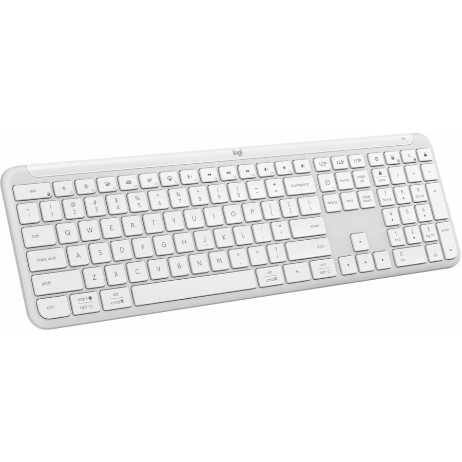 Logitech Signature Slim K950 Wireless Keyboard, Sleek Design, Switch Typing Between Devices, Quiet Typing, Off-white