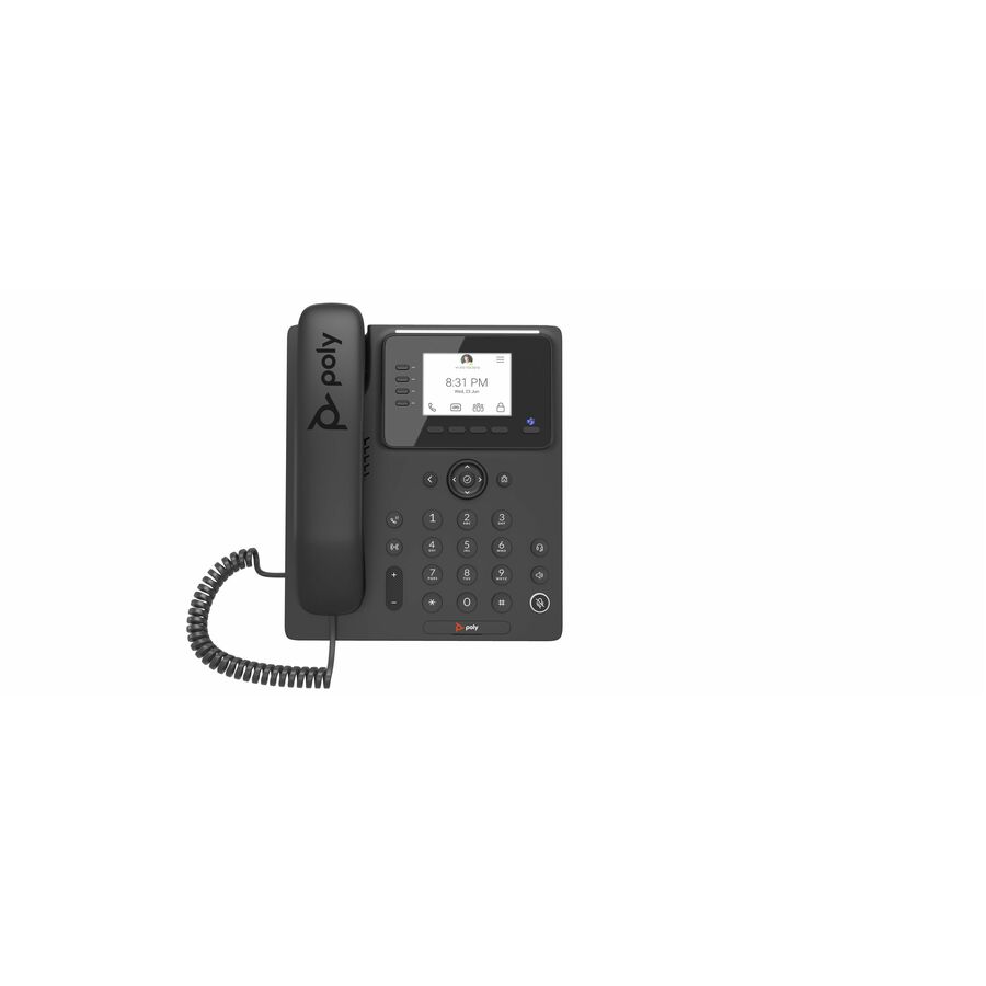 Poly CCX 350 IP Phone - Corded - Corded - Desktop, Wall Mountable - Black