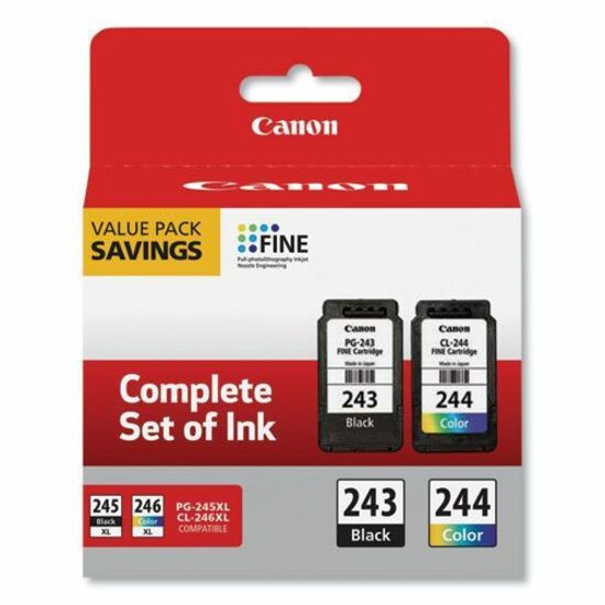 Canon PG-243 / CL-244 Original Inkjet Ink Cartridge - Value Pack - Black, Color Pack