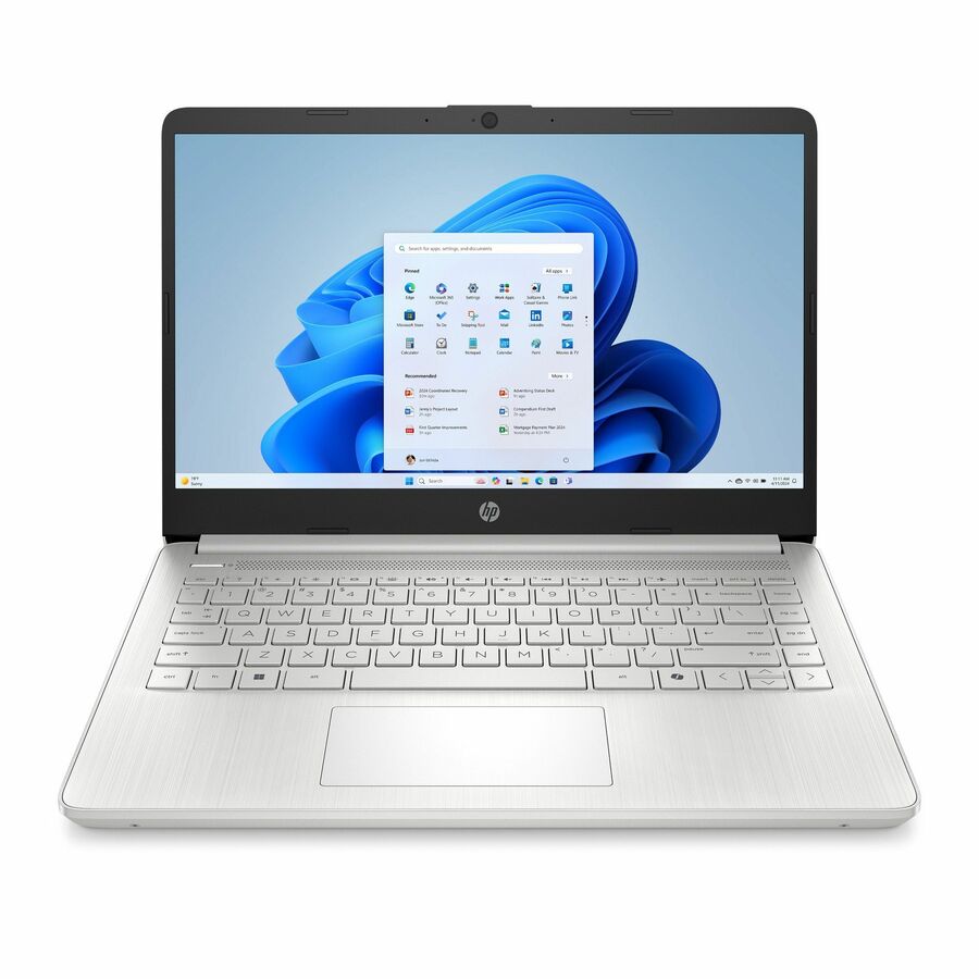HP 14-d6000 14-dq6101ds 14" Touchscreen Notebook - HD - Intel N-Series N150 - 4 GB - 128 GB Flash Memory - Natural Silver