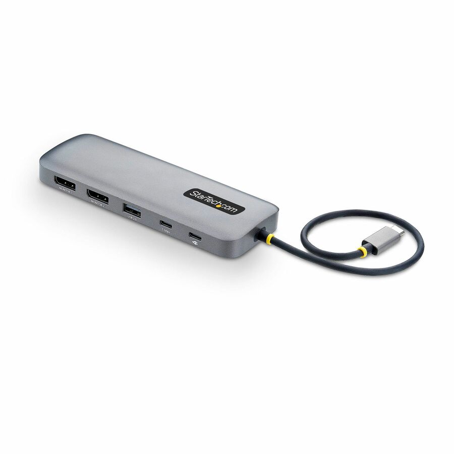 StarTech USB-C to Dual-DisplayPort Multiport Adapter, 100W Power Delivery Charging, 2x 4K 60Hz, 5-Port 5Gbps Hub, GbE, Mini Dock